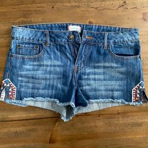 Forever 21 Boho Detail Jean Shorts